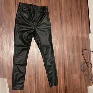 Black glossy Express pants-Skinny